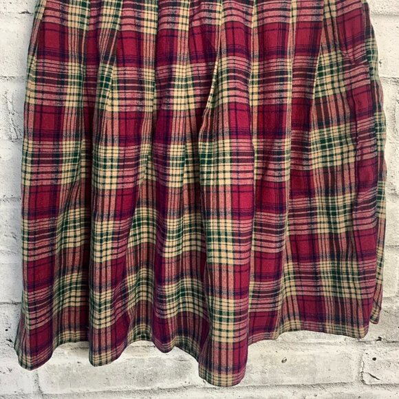 Vintage Y2K Pleated Plaid Handmade Academia Swing Skirt - Picture 3 of 10